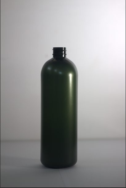 Cosmetic Round Bottle — Dark Green